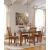 Berringer Upholstered Dining Side Chair | Rustic Brown Wood