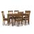 Berringer Upholstered Dining Side Chair | Rustic Brown Wood