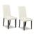 Kimonte Faux Leather Dining Side Chair | Ivory & Espresso