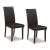 Kimonte Modern Faux Leather Dining Side Chair | Espresso Finish