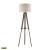 Wooden Brace LED Tripod Floor Lamp