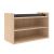 Round Melamine Office Single Workstation w/Left Hand Desk & Desk Height Two-Cabinet Combination