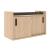 Round Melamine Office 4-Desk Workstation w/2-Desk Benches, Two-Cabinet Combinations & Single Height Shelf Units