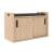 Round Melamine Workstation Desk Bench for 2 Persons w/High Storage Cabinets