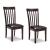Hammis Faux Leather Dining Side Chair | Dark Brown Wood