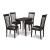 Hammis Faux Leather Dining Side Chair | Dark Brown Wood