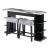 D3232 Faux Marble Bar Table with 2 Fabric Stools