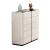 D348 Glass Top 2-Door Shoecase with 4 Shoe Storage Levels