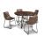 Centiar Mid-Century Dining Chair | Faux Leather & Metal