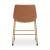 Ciabori Faux Leather Dining Chair | Brown & Gold Mid-Century