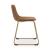 Ciabori Faux Leather Dining Chair | Brown & Gold Mid-Century