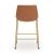 Ciabori Gold Metal & Brown Faux Leather Bar Height Stool