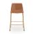 Ciabori Gold Metal & Brown Faux Leather Bar Height Stool