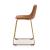 Ciabori Gold Metal & Toast Faux Leather Counter Height Stool