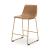 Ciabori Gold Metal & Toast Faux Leather Bar Height Stool