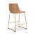 Ciabori Gold Metal & Toast Faux Leather Bar Height Stool