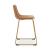 Ciabori Gold Metal & Toast Faux Leather Bar Height Stool