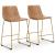 Ciabori Gold Metal & Toast Faux Leather Counter Height Stool