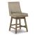 Tallenger Faux Leather/Wood UPH Swivel Barstool