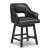 Tallenger Swivel Barstool - Black Faux Leather & Wood | Sohomod