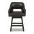Tallenger Swivel Barstool - Black Faux Leather & Wood | Sohomod