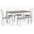 Stonehollow 6-Piece Dining Set - White & Gray Table & Bench | Sohomod
