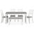 Stonehollow 6-Piece Dining Set - White & Gray Table & Bench | Sohomod
