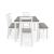 Stonehollow 6-Piece Dining Set - White & Gray Table & Bench | Sohomod