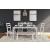 Stonehollow 6-Piece Dining Set - White & Gray Table & Bench | Sohomod