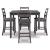 Bridson 5-Piece Polyester/Wood Square Counter Table Set
