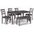 Ashley SM Bridson 6-Piece Fabric/Wood Dining Room Set