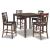Bennox 5-Piece Counter Height Dining Set | Brown