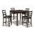 Coviar 5-Piece Counter Height Dining Set | Brown