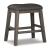 Caitbrook Antiqued Gray Wood & Upholstered Counter Stool