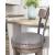 Caitbrook Gray Wood Swivel Barstool with Upholstered Back