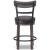 Caitbrook Gray Wood Swivel Barstool with Upholstered Back