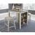 Skempton 3-Piece Counter Height Dining Set | White & Brown