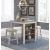 Skempton 3-Piece Counter Height Dining Set | White & Brown