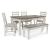 Skempton Rectangular Dining Set - White & Light Brown | Ashley