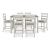 Skempton 7-Piece Counter Height Dining Set | White & Brown