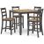 Gesthaven 5-Piece Counter Height Dining Set | Natural Brown