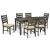 Rokane 7-Piece Dining Set - Dark Brown Wood Table & 6 Chairs | Sohomod