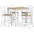 Gesthaven 5-Piece Counter Height Dining Set | Black & Gray