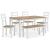 Gesthaven 6-Piece Dining Set - Natural & White Table & Bench | Sohomod