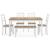 Gesthaven 6-Piece Dining Set - Natural & White Table & Bench | Sohomod