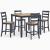 Gesthaven 5-Piece Counter Height Dining Set | Natural & Blue