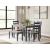 Gesthaven 6-Piece Dining Set - Natural & Blue Table & Bench | Sohomod