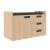 Round Melamine Workstation Single Desk for 1 Person w/Storage Cabinets, Composition 3