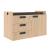 Round Melamine Workstation Single Desk for 1 Person w/Storage Cabinets, Composition 2
