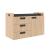 Round Melamine Workstation w/Storage Cabinets for 4 Persons
